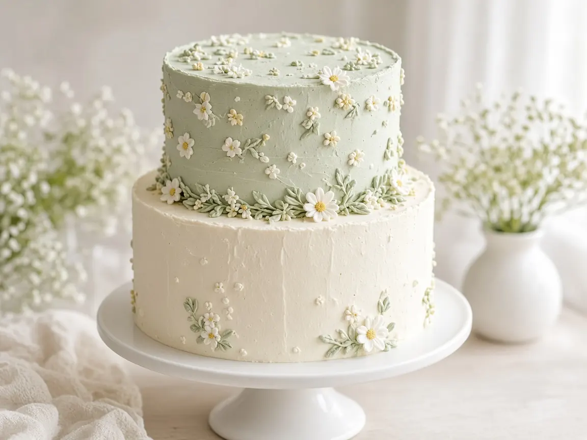 Style example of a baby shower cake