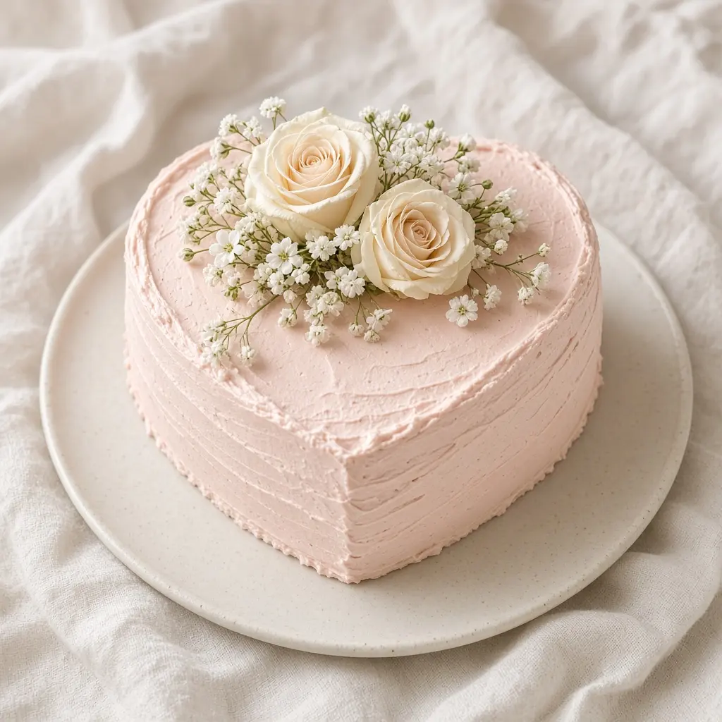 Style example of a heart-shaped celebration cake